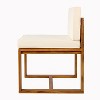 CAVINAS Small Dining Table Set for 4, Acacia Wood Picnic Table Modern Patio Table and Chairs Set with 4 Chairs for Patio, Teak+ Beige - 2 of 4