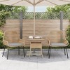 vidaXL Patio Chairs with Cushions - Brown Poly Rattan Outdoor Seating Set of 2 for Garden/Patio - 4 of 4