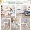 Foldable Baby High Chair with Adjustable Height, 5 Recline Positions & Removable Double Tray -Space-Saving Infant Highchair for Toddlers - 3 of 4
