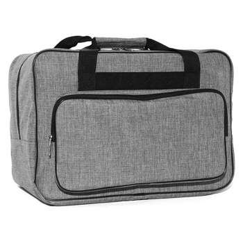 Bright Creations Carrying Case for Sewing Machine, Portable Universal Travel Bag, Gray, 18 x 10 x 12 in