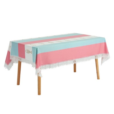 Unique Bargains Party Outdoor Lace Rectangle Macrame Rustic Tablecloth 1 Pc