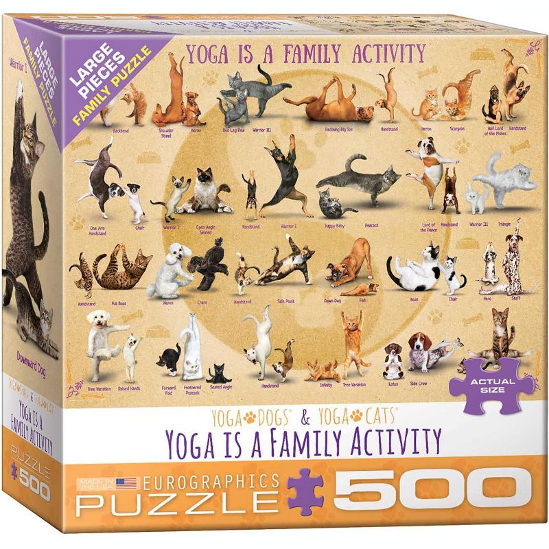 Eurographics Inc. Yoga is a Family Activity 500 Piece Jigsaw Puzzle, 1 of 6