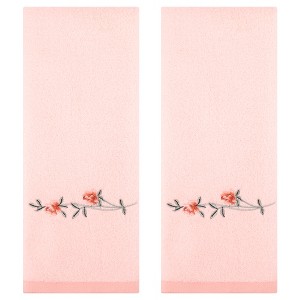 REGALWOVEN Bathroom Pure Cotton Soft Absorbent Floral Embroidered Hand Towel 15" x 30" - 1 of 4