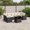 vidaXL Garden Sofa Set Black, Cream White - 2 of 4