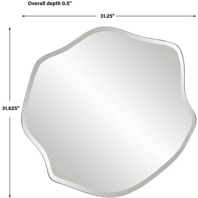 31" Frameless Rectangular Transparent Modern Mirror