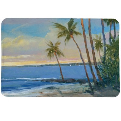 Laural Home Tropical Breeze 20"W x 30"L Memory Foam Rug