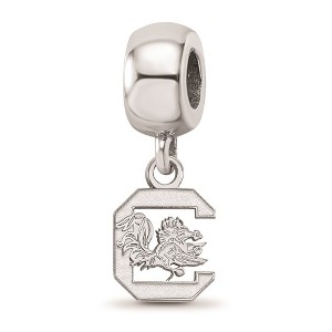 Black Bow Jewelry Sterling Silver South Carolina Gamecocks NCAA Bead Charm - 1 of 4