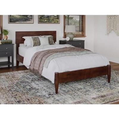 AFI Furnishings Aria Twin XL Solid Wood Modern Low Profile Platform Bed in Walnut