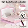 NicBex Twin/Full/Queen Upholstered Platform Bed Frame with LED Lights,Princess Bed Frame with Crown Headboard for Girls,Easy Assembly,Noise-Free - 3 of 4