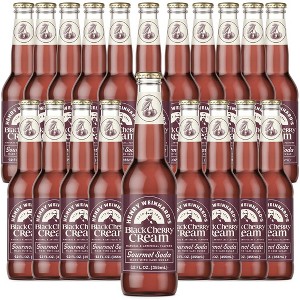 Henry Weinhard's Black Cherry Cream 20 Pack | 12oz Glass Bottles | Classic American Flavor | Premium Craft Soda - 1 of 1