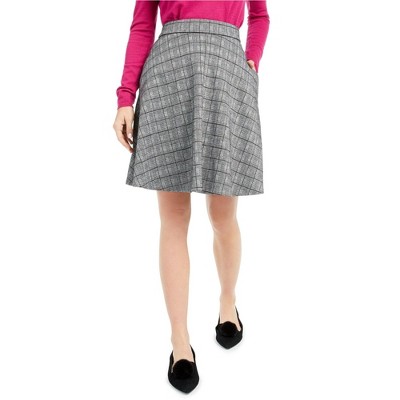 maison Jules Womens Plaid A-line Skirt