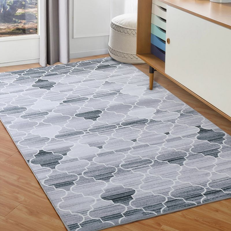 Modern Geometric Area Rug Non-Slip Stain-Resistant Accent Area Rugs, 2 of 8