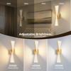 YANSUN 2-Pack Windmill Spot LED Wall Light, Built-in LED, 2700K-6000K, Copper Plated, Remote Control, Timer - 3 of 4