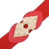 INSPIRE CHIC Women's Golden Leaf Stretchy Fashion Vintage Elegant Elastic Waist Belts 1 Pc - 2 of 4