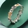 SOHI Women's Champayne Gold Textured Rose Bracelet - 2 of 4