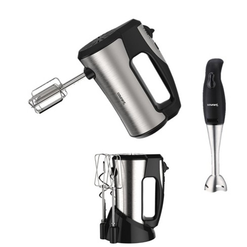 Courant 250W 5-Speed Hand Mixer with Storage Stand for Mixer, Design with  2-Speed Hand Blender - Stainless Steel