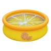 JLeisure Sun Club 3D Orange 5 Foot Round Easy to Set Up Above Ground Inflatable Kiddie Swimming Pool with Built in Drain Plug, 6 Pack, Orange - 2 of 4