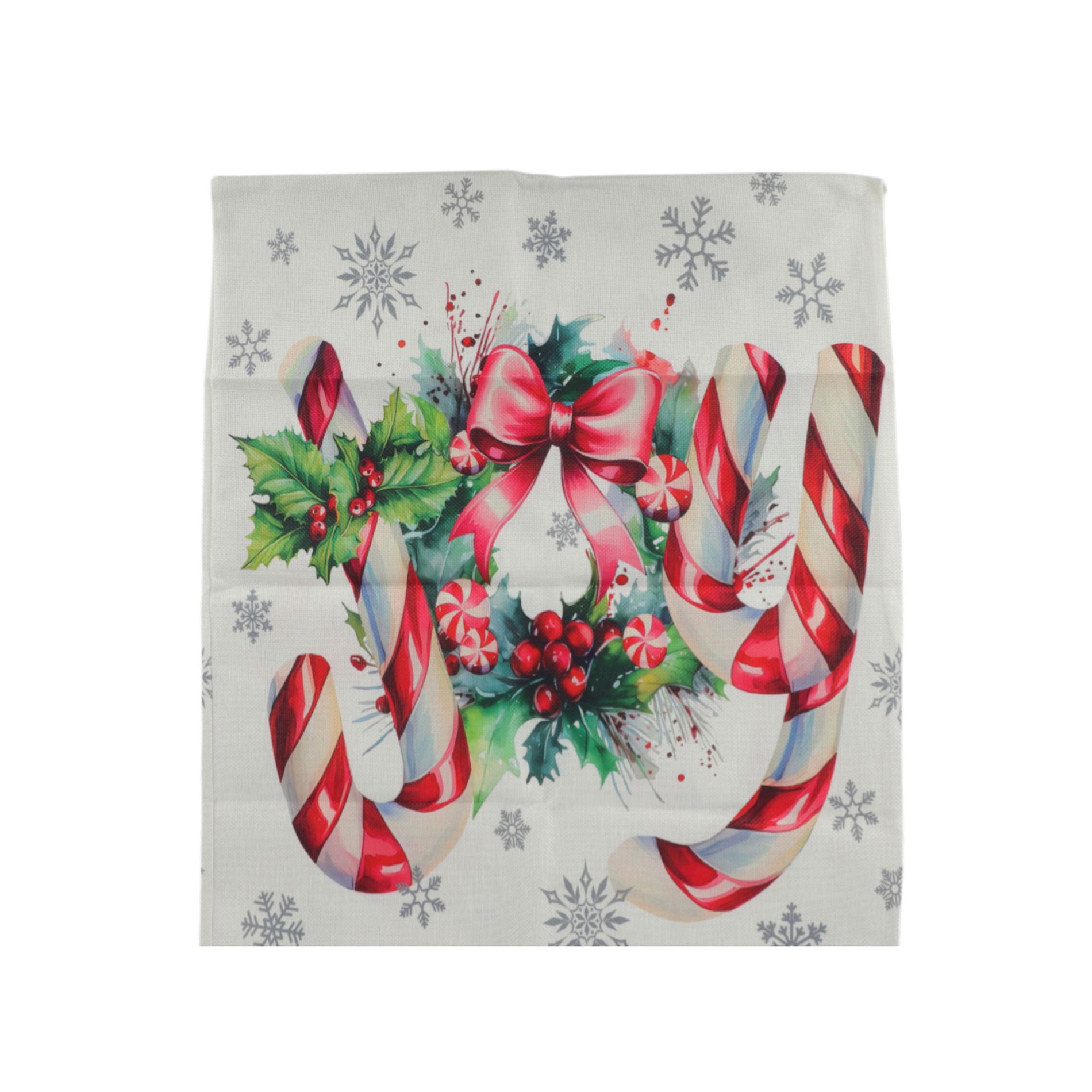 Unique Bargains Dining Chair Slipcovers Candy Cane Linen Red White 22.83"x19.29" 1 Pc Joy Style