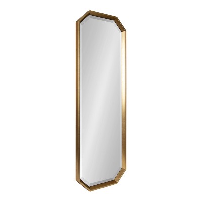 17.5" x 49.5" Calder Full Length Wall Mirror Gold - Kate & Laurel All Things Decor