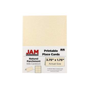 JAM Paper Printable Place Cards 3 3/4 x 1 3/4 Natural Parchment Placecards 225928563