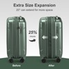 Karl Home 2 Piece Luggage Set, 20  inch CarryOn Expandble Luggage Hardside Lightweight Suitcase, 14  inch Mini Cosmetic Cases Green - 3 of 4