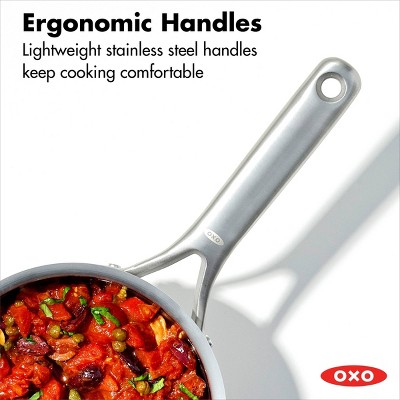 OXO Mira 1.5Qt Tri-Ply Stainless Steel Chef's Pan with Lid