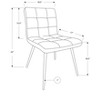 Monarch Specialties Dining Chair Set Of 2 Side Upholstered Kitchen Dining Room Pu Leather Look Metal Grey Chrome Contemporary Modern - 3 of 4