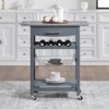 GlasFlength Kitchen Carts and Islands Modern Rolling Kitchen Cart with Spacious Storage for Kitchen, Gray,30”*15.75”*33.55" - 4 of 4