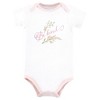 Hudson Baby Infant Girl Cotton Bodysuits, Vintage Rose - 3 of 4