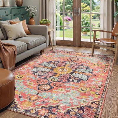Lahome Fashion-Inspired Washable Faux Cashmere Floor Mat-Soft Carpet for Living Room, Bedroom,or Entryway