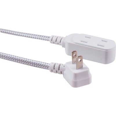 Cordinate 15&#39; 3 Outlet Polarized Extension Cord Gray