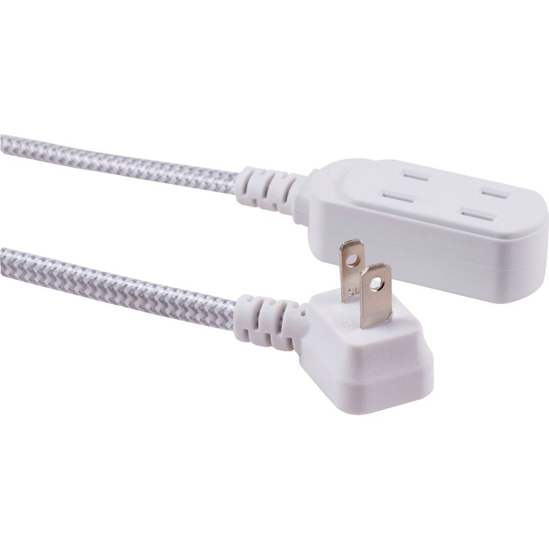 Cordinate 15&#39; 3 Outlet Polarized Extension Cord Gray, 6 of 10