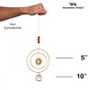 Woodstock Chimes Suncatcher Radiating Sun, Red Stone 12" - 4 of 4