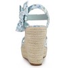Allegra K Women's Floral Printed Slingback Wedge Sandals - 3 of 4