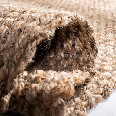 Natural Jute 2'6" x 12' Braided Runner Rug