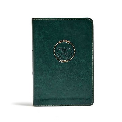 CSB Military Bible, Green Leathertouch - by  Csb Bibles by Holman (Leather Bound)