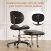 Pinmoco Ergonomic Cross-Legged Swivel Chair, Adjustable PU Leather Meditation Chair - 4 of 4