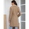 Allegra K Women's Winter Faux Fur Collar Double Breasted Long Warm Coats - 3 of 4