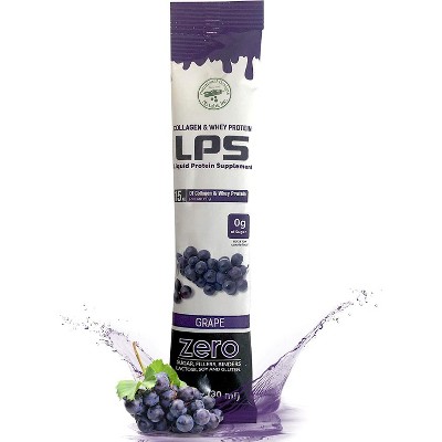 Nutritional Designs LPS Liquid Collagen & Whey Protein Supplement  Grape Flavor Sugar-Free Shot for Skin, Joint & Muscle Support, 1 oz
