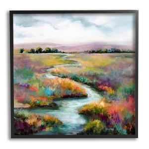 Stupell Industries Vivid River Flowing Rural Vegetation Framed Giclee Art - 1 of 4