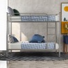 NicBex Twin over Twin Bunk Bed Convertible Design Metal Frame Bed Frame with Full Length Guardrails and Ladder, No Box Spring Required - 2 of 4