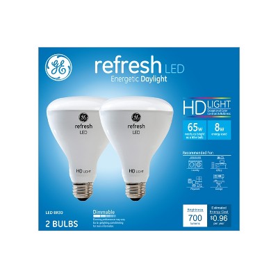 General Electric 2pk Ca Refresh LED Light Bulb Dl BR30 Reflector Dimming