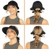 SUN CUBE Women Sun Hat for Outdoor UV Protection, Wide Brim Sun Hat Ponytail, Convertible Zip-Off Beach Hat Visor - 4 of 4