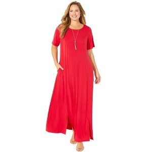 Catherines Petite Scoopneck Maxi Dress - 1 of 4