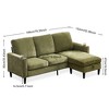 SKRAN Sectional Sofa,Modern Design Chenille with Storage Chaise for Apartment, Studio, Office,Living Room - 3 of 4