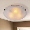 C Cattleya Modern Flush Mount Ceiling Light with Clouded Glass for Bedroom Kitchen and Entrance - 2 of 4