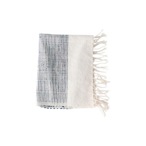 Slickblue Cotton Hand Towel with Ribbed Stripes, Handwoven Washable Kitchen or Bathroom Towel, 21x27, 4 Color Options - 1 of 4