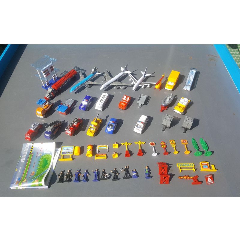 Ready! Set! Play! Link 57 Piece International Airport Assembled Playset, Comes With 3 Planes & 18 Trucks For Kids, 4 of 9