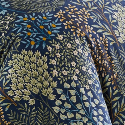 English Forest Navy Cotton Full/Queen Duvet Cover Set