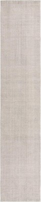 Gray Wool Hand-Knotted Runner Rug 2'7" x 14'1"